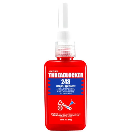 ESKONKE Blue Thread Locker 243 Medium Strength Removable Nuts & Bolts Threadlocker Lock Tight & Seal Fasteners Compound Anaerobic Curing Metal Glue 1.69 Oz/50 ml (243)