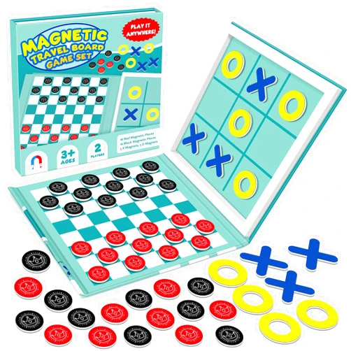 Torlam Magnetic Travel Games for Kids, Board Game Chess Party Camping Games Road Family Night Car Trip Games Activities for Kids and Adults