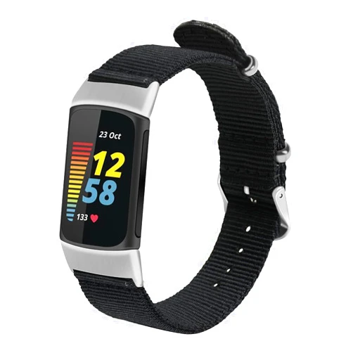 VEAQEE Woven Bands Compatible with Fitbit Charge 5, Fabric Quick Dry Watch Band for Women Men, Adjustable Replacement Strap Sport Wristband for Fitbit Charge 5