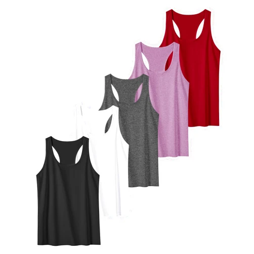 TELALEO 6 or 5 Pack Workout Tank Tops for Women, Athletic Racerback Sports Tank Tops, Compression Sleeveless Dry Fit Shirts
