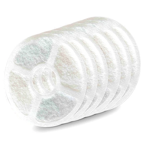Pet Fit for Life Pet Water Fountain Filter 6-Pack - Premium Filters for Cat Water, Dog & Bird Fountain Sprinkle - Clean & Easy Replacement