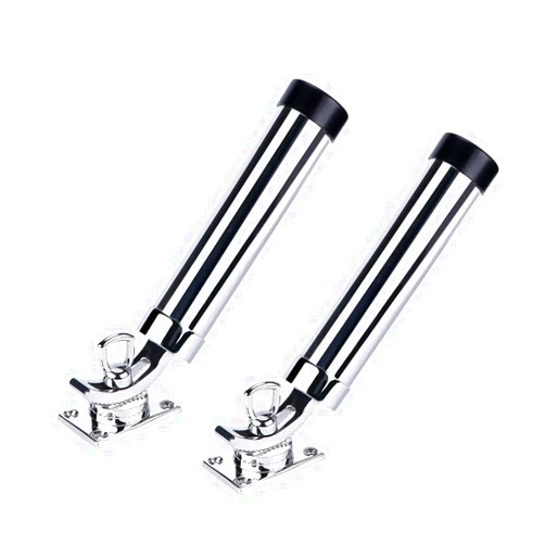 Mojiate Set of 2 Fishing Rod Holder, 360 Degree Rotation Fishing Rod Outrigger, 316 Stainless Steel Adjustable Pole Support for Marine Boat Yacht and More