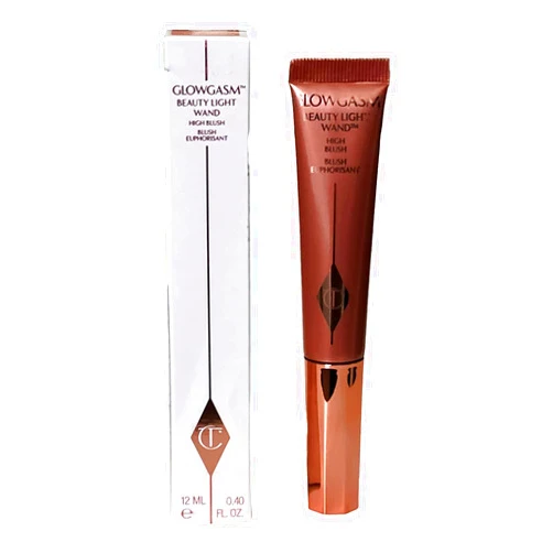 Charlotte Tilbury Glowgasm Beauty Light Wand In PINKGASM. Highlight Blush Cream 12ml