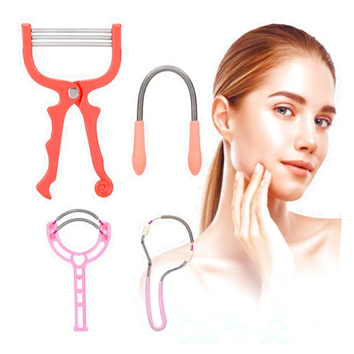 Ideal Swan Spring Hair Remover - 4 Pack Stainless Steel Spring Epilator - Facial Hair Remover for Women Face, Chin Hair, Upper Lip Hair, Women Mustache