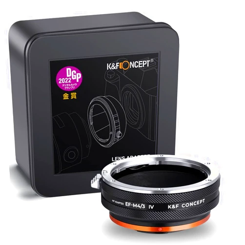 K&F Concept Lens Mount Adapter EOS-M4/3 IV Manual Focus Compatible with Canon (EF/EF-S) Lens and Micro Four Thirds (M4/3) Mount Camera Body