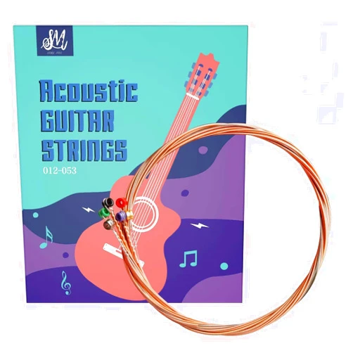 SurpassMusica 3 Pack Acoustic Guitar Strings 12-53 Guitar Strings Acoustic 6 String Set (Cuerdas para guitarra acustica) Incl. 3 picks Classical Guitar Strings Easy On Fingers & Excellent Sound