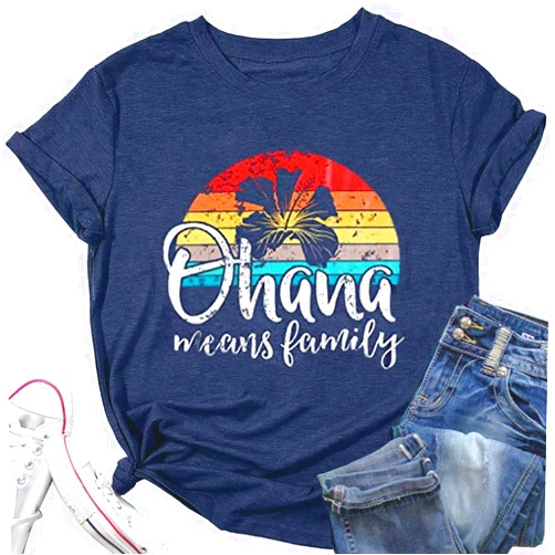 OJLPHH Hawaiian Shirts for Women Palm Trees Graphic Tees Summer Beach Vacation Tops Short Sleeve Casual Tshirt