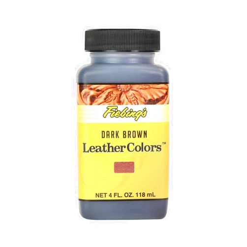Fiebing's LeatherColors 4oz Dark Brown - Water based penetrating & permanent leather dye