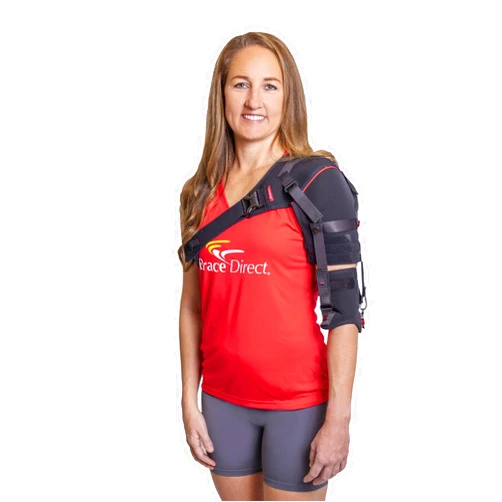 Ottobock. Ottobock Shoulder Stabilizer Orthosis L3670- Arm Brace for Stroke, Hemiparesis, Subluxation, Rehabilitation- Left or Right Shoulder, Black-Red, XL - Left