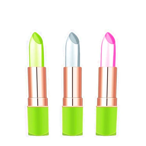 Dsbdrki Vibely Aloe Vera Lipstick Long Lasting Moisturizer Lip Balm Temperature Color Change Lip Gloss Set 3PCS Aloe Vera Lipstick