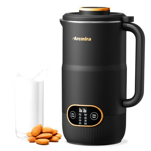 Arcmira Automatic Nut Milk Maker, 35oz(1000ml) Homemade Almond, Oat, Coconut, Soy, Plant Based Milks and Non Dairy Beverages, Soy Milk Maker Machine with Delay Start/Keep Warm/Self-Cleaning/Boil Water