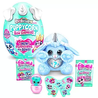 Rainbocorns Puppycorn Surprise Series 3 (Poodle) by ZURU, Collectible Plush Stuffed Animal, Surprise Egg, Sticker Pack, Slime, Dog Plush, Ages 3+ for Girls, Children Series 3 Poodle