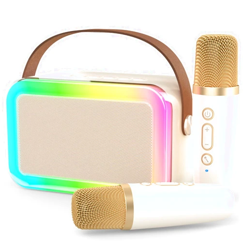 MEGUO Karaoke Machine Microphone,Fun Toys Christmas Birthday Gifts for Adult Women Men Girls Kids Toddler Boys,Portable Bluetooth Speaker with 2 Wireless Microphone for Home Party Birthday