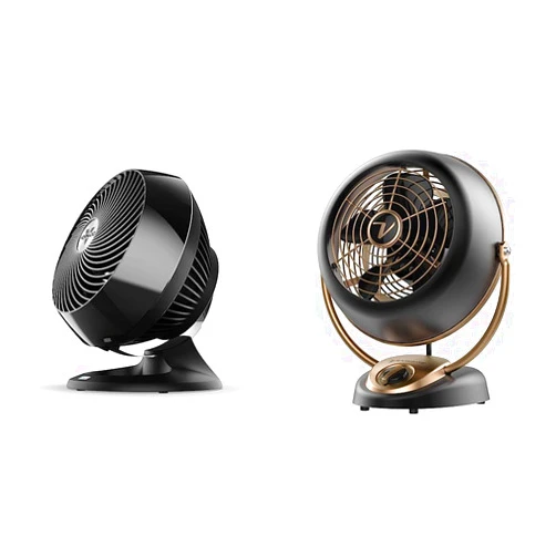 Vornado 660 AE Large Whole Room Air Circulator Fan with 4 Speeds, Black VFAN Alchemy Vintage Fan, Gunmetal