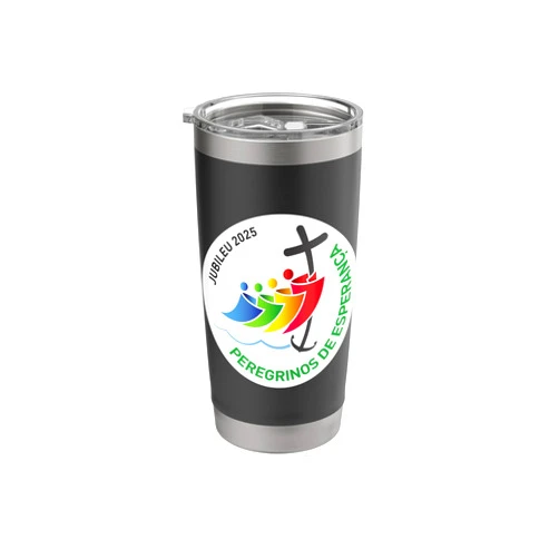VISITE NOSSA LOJA - Jubileu Católico 2025 (PORTUGUESE) Jubileu Católico 2025 – Peregrinos da Esperança Stainless Steel Insulated Tumbler