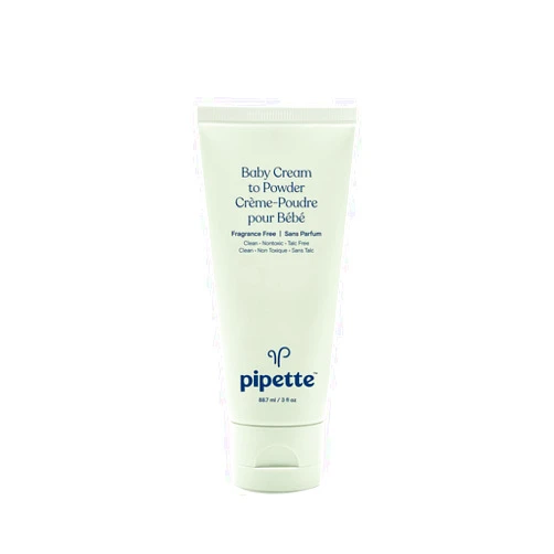 Pipette Baby Cream to Powder - Talc-Free Baby Powder, Keep Baby's Skin Happy, Squalane Helps Restore The Natural Balance of Baby’s Skin, Fragrance Free, 3 oz