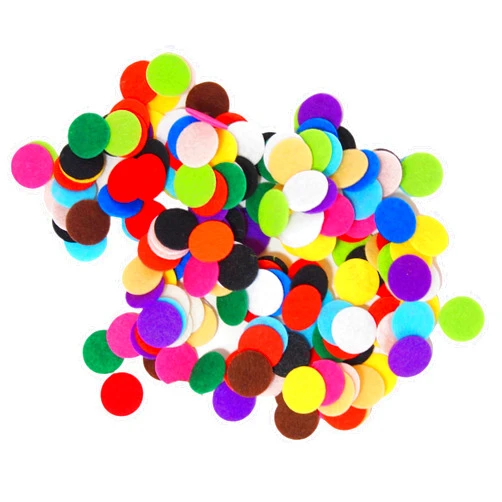 Playfully Ever After 1.5 Inch Mixed Color Assortment 104pc Stiff Felt Circles