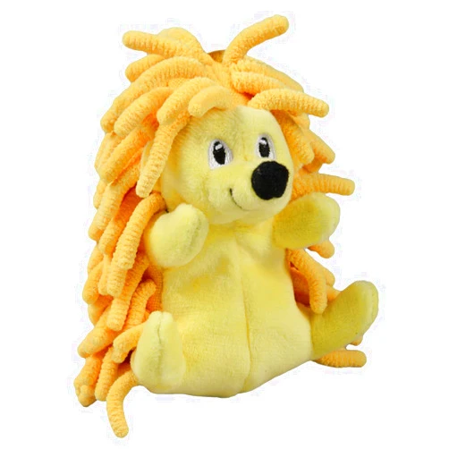 SmartPetLove Snuggle Puppy Tender-Tuffs Tiny - Yellow Hedgehog Stuffed Plush Dog Toy with Squeaker - Small Breed Stuffed Cuddly Soft Toy
