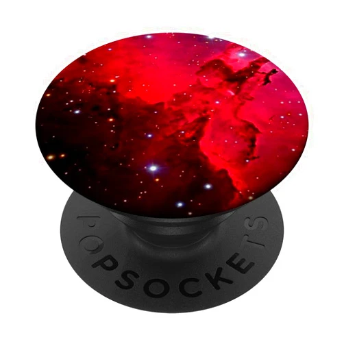 Universe Gifts & Sphere Designs Red Black Space Nebula PopSockets Swappable PopGrip