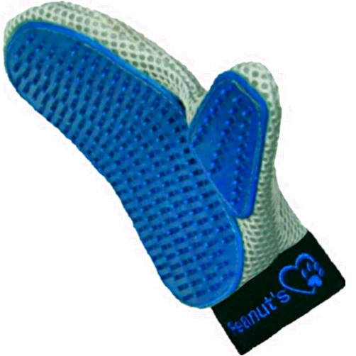 Mr. Peanut's Grooming Glove Brush and Deshedding Aid - Pet Hair Remover Mitt - for Long and Short Hair Grooming of Dogs, Horses, Bunnies and Some Agreeable Cats