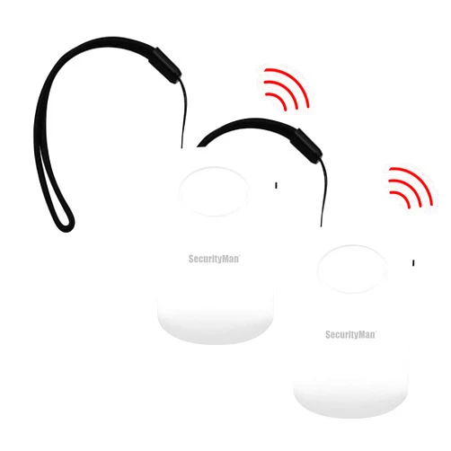 Securityman Door Handle Alarm with 130dB Vibration Triggered Portable Door Alarm - Perfect Alarm for Doors When Opening for Kids, Toddler, Elderly, Hotel, Travel, Bedroom (2 Pack Door Security Alarm)