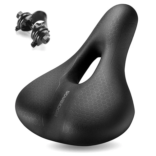 ROCKBROS Bike Seat Memory Foam Bike Saddle Comfortable Waterproof for City MTB Racing Bikes