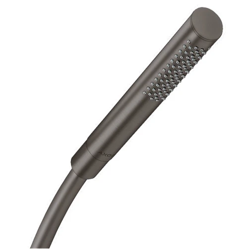 AXOR Starck 1-inch Modern Handheld Shower Head 1-Spray in Brushed Black Chrome, 10531341