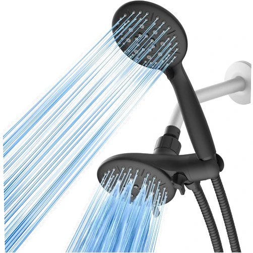 Cobbe 48-Setting High Pressure 3-Way Shower Head Combo, Hand Held Shower & Rain Shower Separately or Together, 4.7