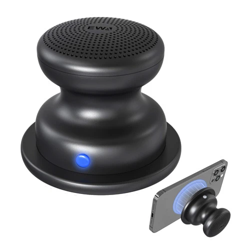 EWA A117 Mini Portable Wireless Bluetooth Speaker with Magnetic Base, Powerful Sound, Easy to Attach to Metal Surface, [Compatible with Magsafe, iPhone 15, 14, 13, 12 Pro/Max]