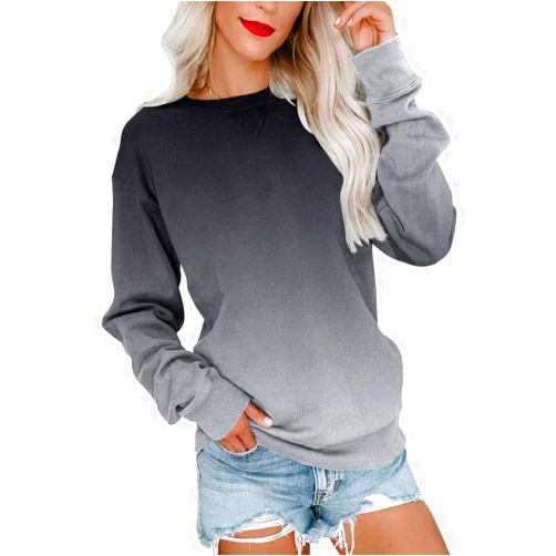 BeadChica Womens Casual Crewneck Sweatshirt Long Sleeve Tops Cute Pullover Loose Fit