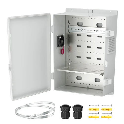 Joinfworld Vented Outdoor Enclosure Box 18.1x12.6x6.4