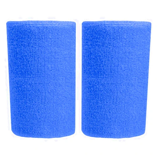 BBOLIVE 4' Inch Wrist Sweatband in 32 Different Neon Colors - Athletic Cotton Terry Cloth - Great for All Outdoor Activity(1 Pair)