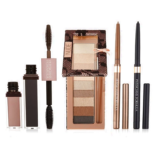Physicians Formula Shimmer Strips Custom Eye Enhancing Kit with Eyeshadow, Eyeliner & Mascara, Nude