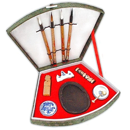Creative Mark Deluxe Sumi-E 4-Brush Fan Set