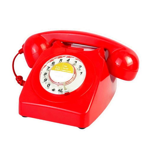 Benotek Red Rotary Dial Telephones Benotek 1980'S Classic Old Style Retro Landline Desk Telephone Single Line Corded Phone Home Office School Hotel