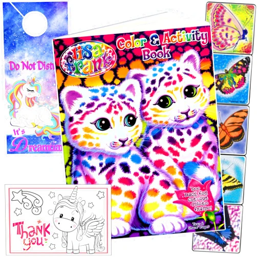 Bendon Lisa Frank Coloring Book and Stickers Activity Set- Bundle Includes Lisa Frank Coloring Book, Stickers, and More (Lisa Frank)