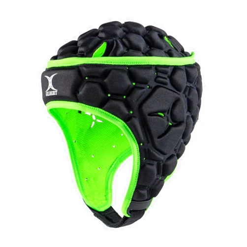 Gilbert XP 250 Rugby Headguard - Black & Green