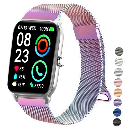 Meliya Metal Bands Compatible with IDW13,IDW16,IDW19 Smartwatch Bands, 22mm Stainless Steel Metal Replacement Strap for Fitpolo IDW13/Woneligo W13 Smartwatch Bands,ENOMIR/TOOBUR/MILOUZ/Gydom/Faweio/Veryfit IDW19 Smartwatch Bands