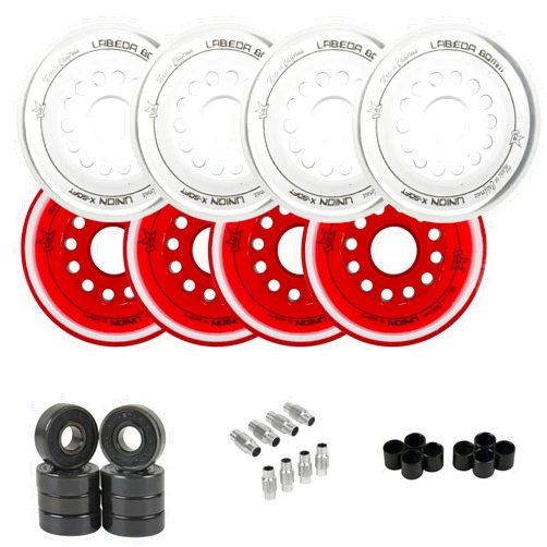 Labeda Union Roller Hockey Wheels + Hybrid Ceramic Bearings - Choose Size/Color