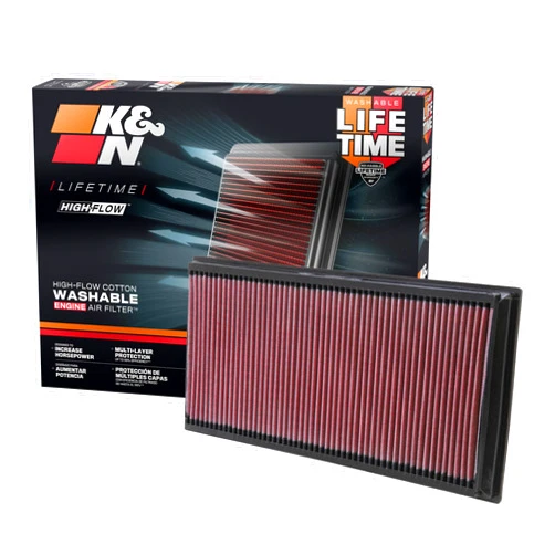 K&N Engine Air Filter: Increase Power & Acceleration, Washable, Replacement Car Air Filter: Compatible with 2002-2019 Porsche/Volkswagen/Audi/Land Rover SUV (Cayenne, Touareg, Q7, Range Rover),33-2857