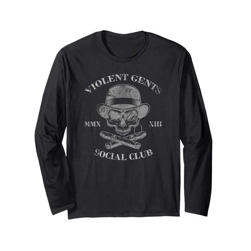Visit The GENTS VIOLENT SOCIAL CLUB Apparel GENTS VIOLENT SOCIAL CLUB Distinguished Bold Vigilant Long Sleeve T-Shirt