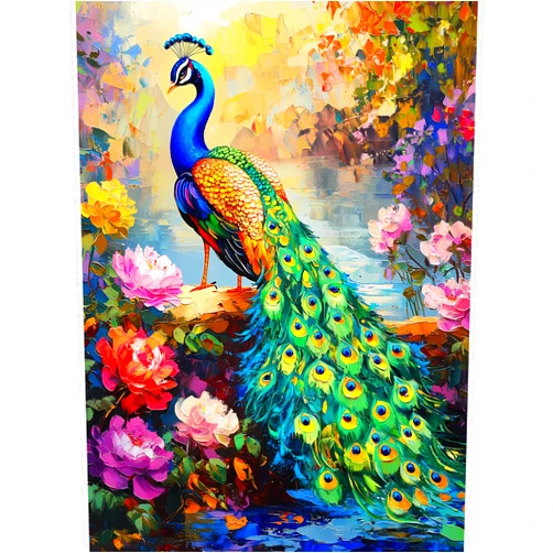 WSCXSC 300 Piece Puzzles for Adults Peacock Puzzle Jigsaw Puzzles 300 Pieces Adult Puzzles Games for Kids Ages 8-10 10-12 Recycled Cardboard Puzzles Gift Toy 20.5x15IN