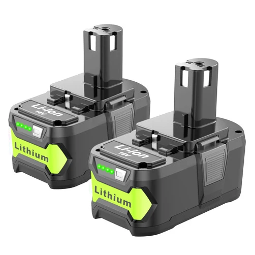 Nicetoro 2Packs 18V 5.0Ah Battery Replacement for Ryobi 18V Battery P102 P105 P106 Compatible with Ryobi 18V Cordless Power Tools P344 P4500