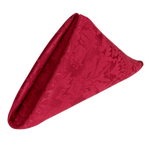 Ultimate Textile -1 Dozen- Saxony 20 x 20-Inch Damask Cloth Dinner Napkins Dark Red