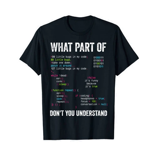 Funny Coding Programming Programmer Computer Nerd What Part Of Don't You Understand Computer Science Lovers T-Shirt