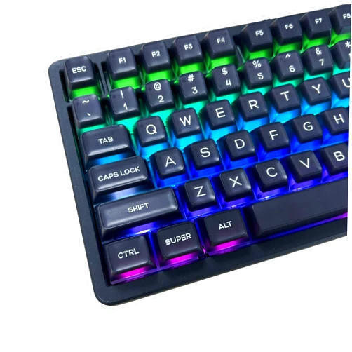 dagaladoo Black Jade-PBT keycaps，SA Profile keycaps,Double Shot keycaps 60 75 Percent,Light Transmittance Keyboard Keycaps for 61/64/68/84/87/100/104/108 Mechanical Keyboard(only keycaps)