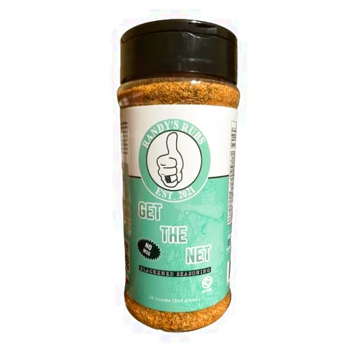 Generic Randy's Rubs Seasoning GET THE NET Blackened Seasoning GLUTEN FREE, SUGAR FREE, and NON-DAIRY IT DONT SUCK Y'ALL! (One LARGE 12 Ounce Shaker)