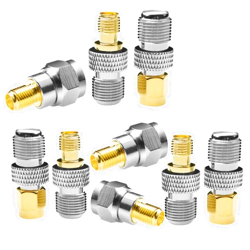 TJMD F-Type to SMA Male Female 3 Sets 9 Pcs RF Coaxial Coax Adapter Connector SMA to F-Type SMA Male to F Female F Female to SMA Female