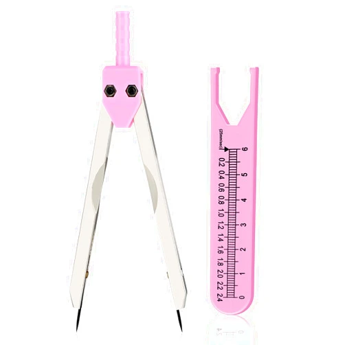 Thinp EKG Calipers ECG Caliper Measuring Tool with Ruler Black Caliper Divider for Nurse or Doctor Measuring Electrocardiographs (Pink)