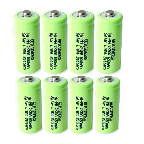 GLEPOWEER 2/3AA 1.2V 650mAh Ni-MH Rechargeable Batteries for High Power Static Applications Electric Mopeds, Meters, RC Devices, Electric Tools(8 Pack)